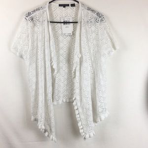 Jeanne Pierre lightweight white crochet